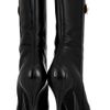 Versace Nappa Leather Peeptoe Boots in Black - Lyst