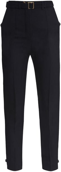 Yves Saint Laurent Crepe High-waist Trousers - Lyst