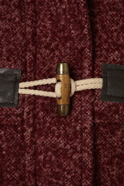 Topshop Burgundy Coat