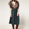 Asos Collection Asos Swing Skirt in Soft Textured Jersey in Green - Lyst