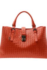 Bottega Veneta Roma Intrecciato Woven Leather Bag