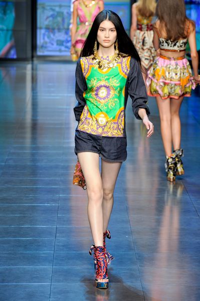 D&g Spring 2012 Scarf Wrapped Wedges  in Red - Lyst