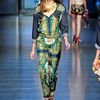 D&g Spring 2012 Denim Sleeve Printed Button Front Shirt in Blue - Lyst