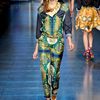 D&g Spring 2012 Denim Sleeve Printed Button Front Shirt in Blue - Lyst