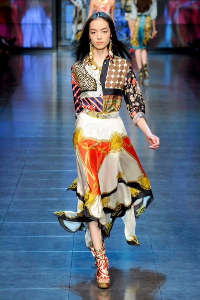 D&g Spring 2012 Scarf Wrapped Wedges in Red - Lyst