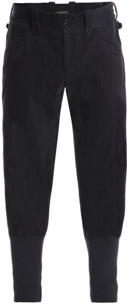 Dolce & Gabbana Herringbone Wool Jodhpur Trousers in Gray for Men (charcoal) - Lyst