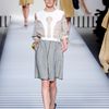 Fendi Spring 2012 Multicolor Knee Lenght Dress With White Oversized Collar in Multicolor - Lyst