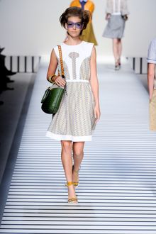 Fendi Spring 2012 Sleeveless Printed Dress - Lyst