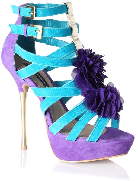 French Connection Joni Platform Stilettos in Blue (black) - Lyst