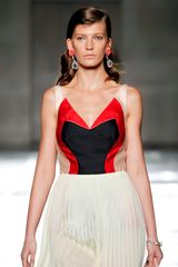 Prada Spring 2012 Sheer Knife Pleated Knee Length Skirt 