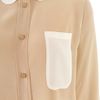 See By Chloé Nude Silk Shirt in Beige (nude) - Lyst
