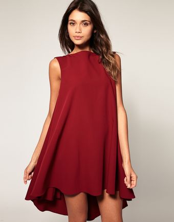 ASOS Collection Asos Swing Dress with Dipped Hem - Lyst