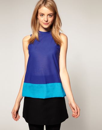 ASOS Collection Asos Swing Top with Colour Block - Lyst