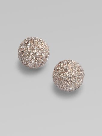 Michael Kors Sparkling Pavé Button Earring - Lyst