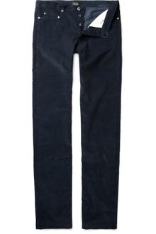 A.P.C. Straight Leg Corduroy Trousers - Lyst