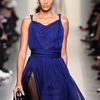 Bottega Veneta Spring 2012 See Through Silk Chiffon Pleated Gown In Deep Blue in Blue (black, blue) - Lyst