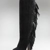 Diane Von Furstenberg Penn Backfringe Boot in Black - Lyst