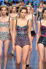 Dolce & Gabbana Spring 2012 Crystal Encrusted Bodysuit 