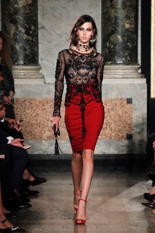 Emilio Pucci Spring 2012 Red Strappy Heeled Sandals  - Lyst