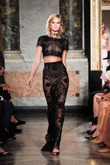 Emilio Pucci Spring 2012 Black Lace Embellished Maxi Skirt