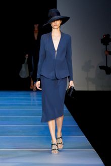 Giorgio Armani Spring 2012 High Heel Platform Strappy Sandals In Grey - Lyst