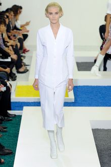 Jil Sander Spring 2012 Pure White Long Sleeve Shirt Dress - Lyst