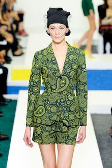 Jil Sander Spring 2012 Green Paisley Print Tailored Jacket - Lyst