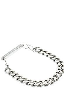 Asos Black Chunky Silver Crystal Bracelet - Lyst
