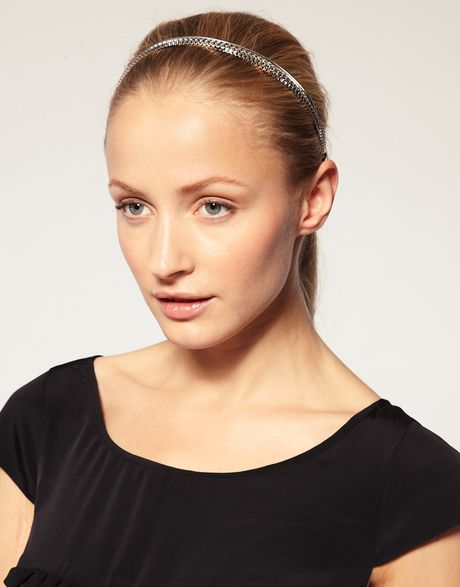 French Connection 3 Row Multi Chain Headband in Silver (rhodiumblack) - Lyst