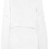 Alexander Wang Cottonblend Ribbed Rollneck Sweater in White - Lyst