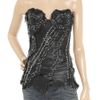 Balmain Embellished Leather Bustier in Black - Lyst