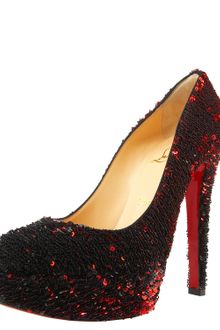 Christian Louboutin Sequined Platform Pump - Lyst