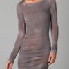 Dolan Shirred Side Mini Dress in Gray (grey) - Lyst