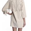 Isabel Marant Navajo Suede Fringe Dress in Pink (beige) - Lyst