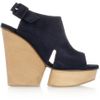 Marni Suede Platform Sandals in Blue (navy) - Lyst