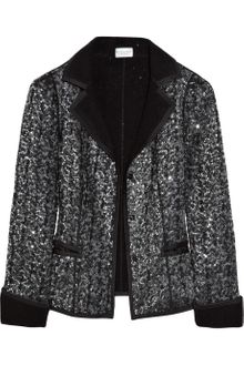 Philosophy di Alberta Ferretti Sequined Reversible Wool-blend Jacket - Lyst