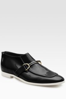 Stella McCartney Morgana Faux Patent Leather Buckle Loafers - Lyst