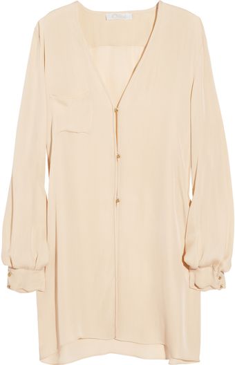 Chloé Silk-crepe Blouse - Lyst