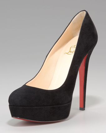 Christian Louboutin Suede Platform Pump - Lyst