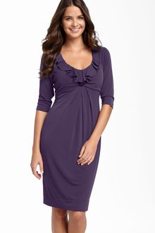 Donna Ricco Ruffle Matte Jersey Dress - Lyst