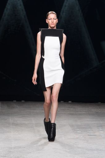 Gareth Pugh Spring 2012 Structured Cut-Out Ankle Boots In Black - Lyst