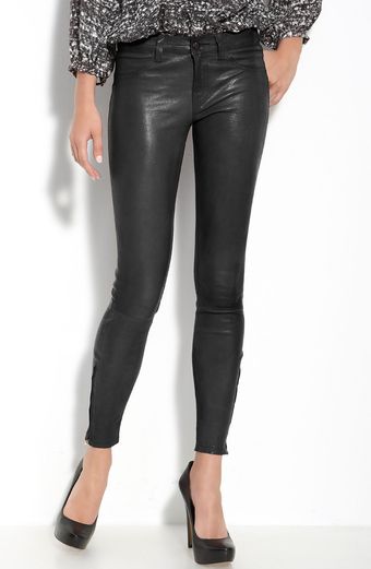 J Brand Lambskin Leather Pants - Lyst