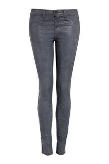 J Brand Grey Coated Skinny - Lyst
