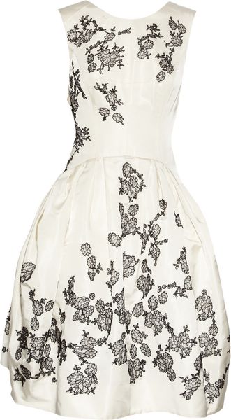 Jason Wu Lace-appliquéd Silk-radzmir Dress - Lyst