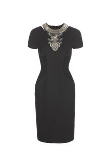 Matthew Williamson Wool Crepe Tailoring Keyhole Dress - Lyst