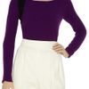 Sonia Rykiel Bowembellished Wool and Cashmereblend Sweater in Purple - Lyst