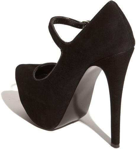 Steve Madden Viktoree Mary Jane Pump in Black (black suede) | Lyst