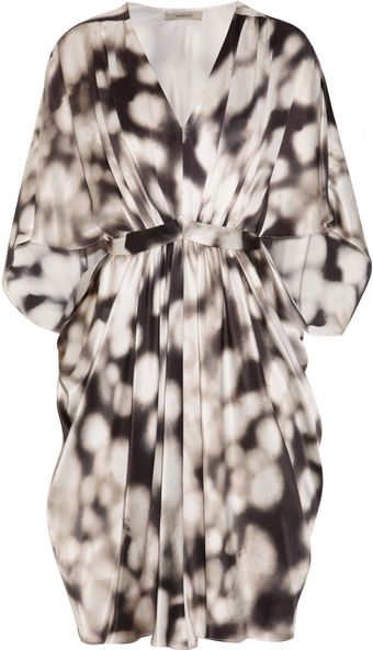 Thurley Cocoon Printed Silk-satin Dress - Lyst