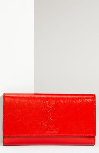 Yves Saint Laurent Belle De Jour - Large Patent Envelope Clutch - Lyst