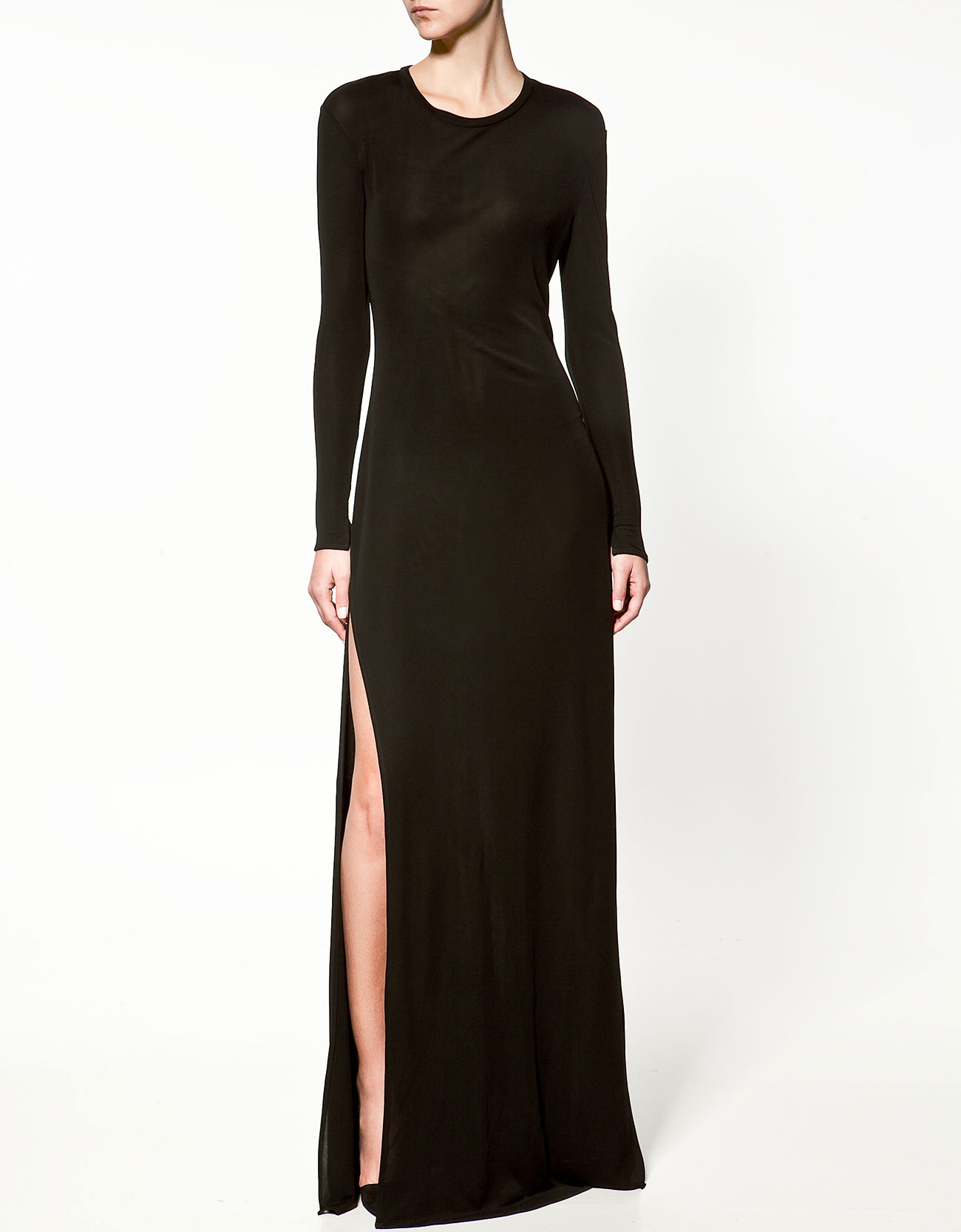 Zara Dress with Side Slits in Black Lyst